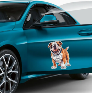 Happy Bulldog | Car decal