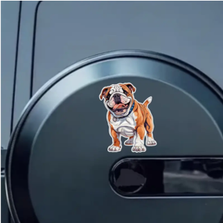 Happy Bulldog | Car decal